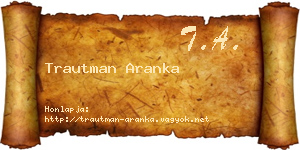 Trautman Aranka névjegykártya